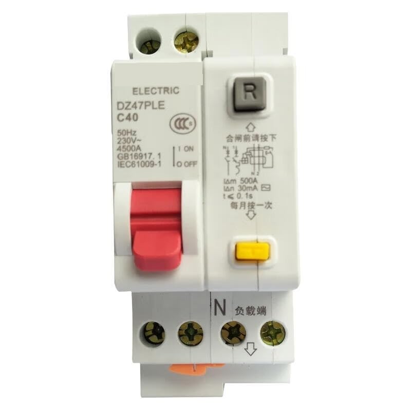 Disjoncteur contre fuites de courant Phase Neutre DZ47PLE 40A protection