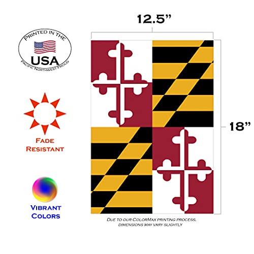 Toland Home Garden Maryland State Flag 12.5 X 18-Inch Decorative Usa-Produced Garden Flag #TOP1