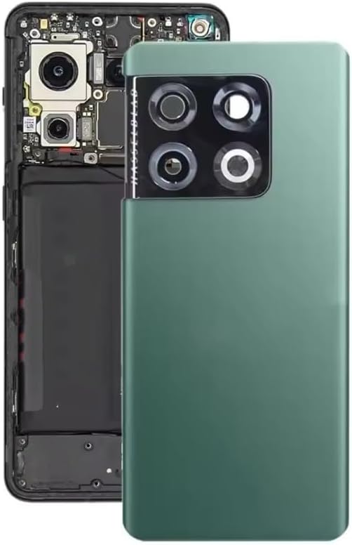 Compatible Rear Glass Panel for OnePlus 10 Pro Model NE2210 – Battery Door Back Cover, Battery Back Cover Housing Replacement Part (Green)