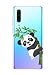 Suhctup Funda Compatible para Nokia 2.2,Carcasa Transparente Dibujos Animal Suave Silicona TPU Gel Bumper Ultra Pulgada Antigolpes Crystal Clear Protector Piel Case Cover,Panda 2