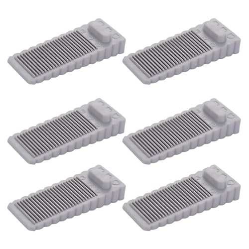 EIHI Fermaporta da Pavimento in Confezione da 6, AntiGraffio, Altezza Regolabile, Antiscivolo e AntiGraffio, Protegge la Porta del Balcone, Sala Studio, Camera da Letto, Bagno