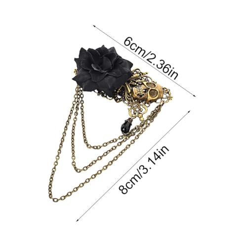 Pinza steampunk para el pelo con rosas decorativas de gala 5