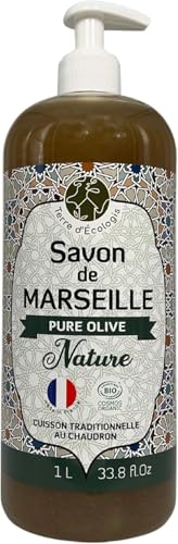 Jabón de Marsella Líquido Natural 1 L – Aceite de Oliva Bio – Sin Perfume ni Sulfatos – Piel Sensible | HayaT-Orient