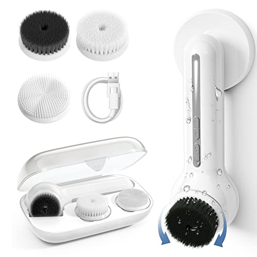 TOUCHBeauty Cepillo de limpieza facial, cepillo facial eléctrico con funda, cepillo facial recargable, cepillo eléctrico de limpieza facial con 6 modos de velocidad YM-1766A