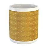 Antike orientalische Tasse Gänseblümchen Blumenlocken Ornamente Naturtöne marokkanischer Stil Druck Keramik Kaffeetasse Tasse für Wasser Tee Getränke 325 ml Blasskaffeeweiß