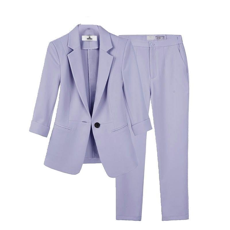 Ensemble de veste femme manches 3/4 pour rayonner au bureau en taille 4XL