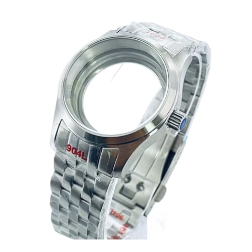 [X] 36mm/39mm Fit For NH34 NH35 NH36 NH38 NH39 NH70 NH72 ETA2824 PT5000 vP[X Vo[ S[h XeXX`[ Tt@CAKXt(Silver Glass Back 