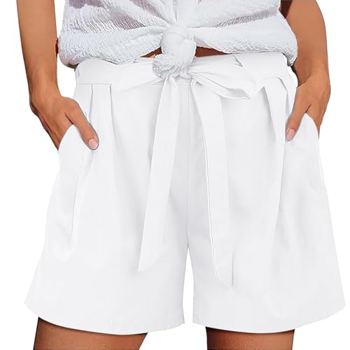 Pantalon court femme pour la plage et les loisirs d'été avec cordon de serrage