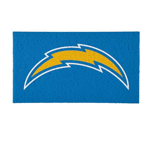 Team Sports America NFL Los Angeles Chargers Sports Doormat | Indoor Outdoor Entrance | 28 x 16 Inches | Non-Slip Front Door Mats | Official Licensed | Sports Fans Entryway Welcome Rug