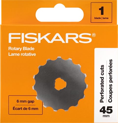 Fiskars 45mm Perforating Rotary Cutter Blade Replacement for Fabric, 1-Pack - image 1