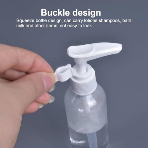 Kunststoff Pumpflasche,Transparente Airless Pumpflasche,Spenderflasche Kunststoff 6PC Transparente Reise Flaschen 100ml Seifenspender mit 2 Trichter für Kosmetische Lotion für Reisen