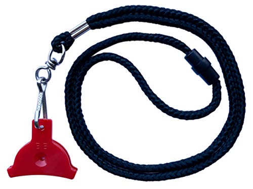 Boulder Bluff (BB) Shepherds Whistle Bundle with Lanyards Variable Pitch Whistles Lip for Training Dog Border Collie (Yellow + Lanyards) (Red + Lanyards)