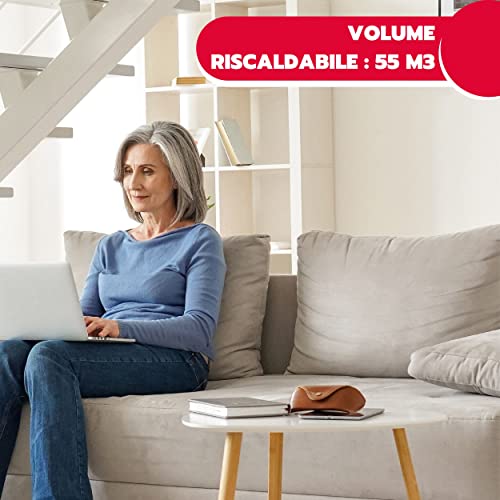Ardes - AR350 Camino Elettrico Effetto Legna Ardente Camino' Square, Caminetto Elettrico Effetto Fiamma Regolabile E Termostato, Stufa Finto Camino Elettrica 1500W, Stufa Elettrica Effetto Camino Nera - 4