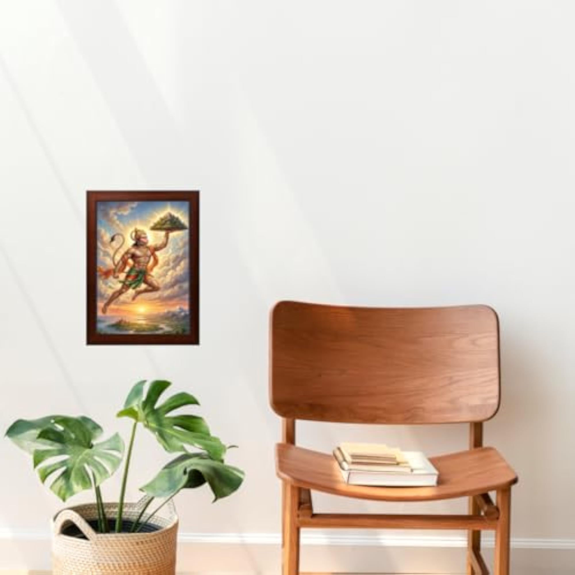 Hanuman Carrying the Sanjeevani Mountain Wall Art