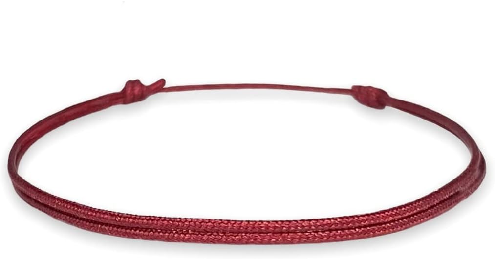 Adjustable Cord Bracelet- Colorful Unisex Adult Waterproof Nylon String Bracelets & Boho Surfer Anklet for Men & Women - 28 Colors, Unisex Durable Design