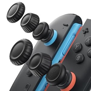 JSAUX Thumb Grips for Nintendo Switch 2 (2025), Switch Thumb Grip Caps, Ergonomic Design, Enhanced Gaming Grip, Comfortable & Durable, Joycon Grip Button Stick Cover – Black, 3Pairs(6pcs)