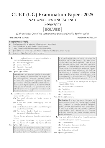 Image of Oswaal NTA CUET (UG) Chapter-wise Question Bank Geography For 2026 Exam (as per latest 27 Dec., notification) | PYQs & 550+ NCERT aligned MCQs |With Oswaal AI