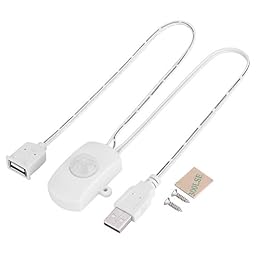 Zerone DC 5-24V Mini PIR Motion Occupancy for DIY LED Lighting, PIR Infrared Motion Sensor Detector Automatic LED Strip USB Interface (White)