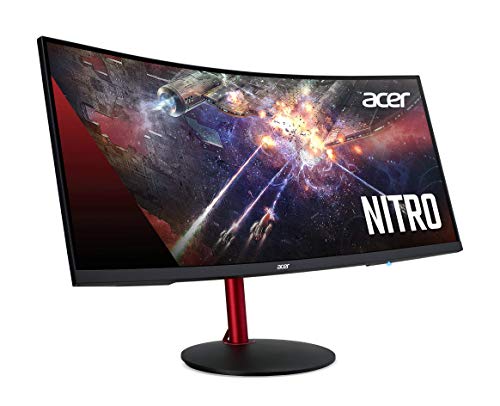 Image of Acer Nitro XZ342CK Pbmiiphx 34 inch 1500R Curved WQHD (3440 x 1440) VA Gaming Monitor with AMD Radeon Freesync, VESA Certified DisplayHDR400, 95% sRGB, 144Hz, 1ms VRB (Display Port & 2 x HDMI 2.0 Ports)