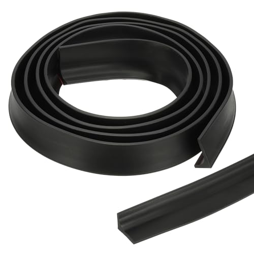 PATIKIL 79 Inch Collapsible Shower Threshold Water Dam Guard, Shower Stopper Barrier Self Adhesive Sink Splash Guard for Frameless Shower Door Bottom, Black (1.2"Wx0.6"T)