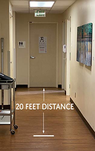 Image of EMI Premium Quality Snellen Wall Eye Chart - Accurate 20-Foot Vision Testing, Dimensions 22 inchx11 inch, Ideal for Optometrist Offices and Eye Exams (Pack of 3)