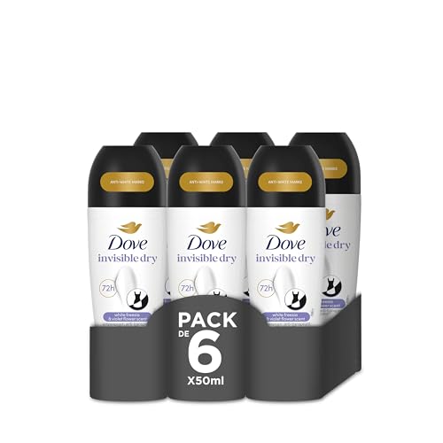 Dove Advanced Care Desodorante Roll-On Invisible Dry Protección 72 horas desodorante antitranspirante 50ml x6