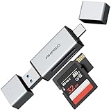 AKASO SD Card Reader - USB 3.0 Type C to Micro SD Card Adapter, Memory Card Reader for SD/Micro SD/SDHC/SDXC Card, Compatible with Smartphones, Laptops, Tablets, Personal Computer and Cameras