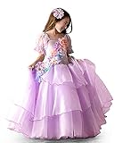 Axaxa Encanto Costume for Girls Mirabel Isabella Encanto Dress for Kids Halloween Cosplay Princess Dress Up 2-11T