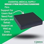 Essential Medical Supply Rehab 1 Foam Seat Cushion - Denser Cushion for Office Chairs, Wheelchairs, and More - Chair Seat Pad Provides Additional Support and Pain Relief for Seniors - 18" x 16" x 3" - Image 3