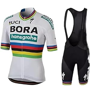 louizumify Men’s Cycling Short Sleeve Suit 3D Padded, Preathable Sun Screen, Quick Dry, 3 Back Pockets