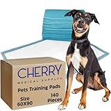 Cherry Medical Supply 140-Piece Pack of XL Pet Training Pads, Super Absorbent, Leak-Proof, Quick-Drying, Blue, 60cm x 90cm, for Dogs, Cats, Rabbits, Puppies
