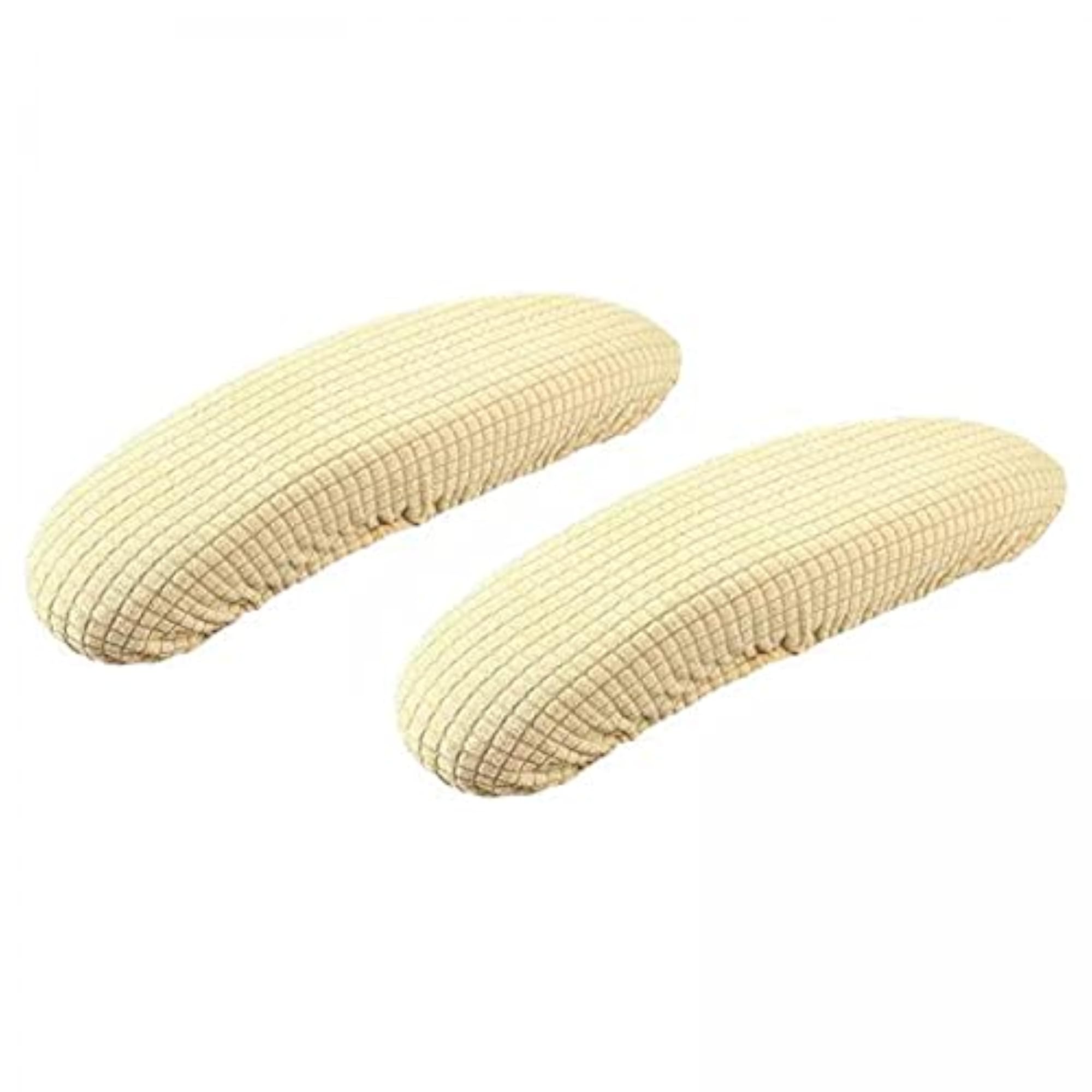 2x Elastic Chair Armrest Covers Office Chair Elbow Arm Rest Protector, Beige