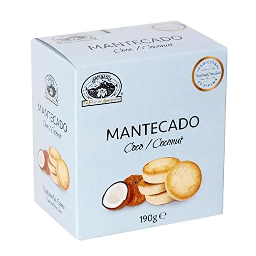 LA FLOR DE ANTEQUERA mantecados de coco caja 190 gr