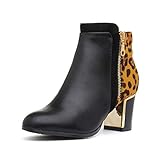 Verfügbare Größen: 3 bis 7 Lotus Damen Greeve Kurzschaft Stiefel, Schwarz (Black/Leo Bz), 38 EU