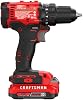 Set de taladro inalámbrico CRAFTSMAN V20 de 1/2 pulgada con batería de 2.0 Ah, cargador y broca de doble punta, luz LED, larga duración, taladro atornillador ergonómico (CMCD702D1) 5