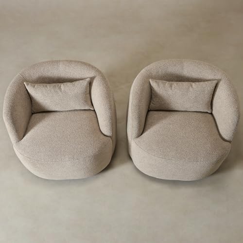 mainstays bouclé swivel chair reviews