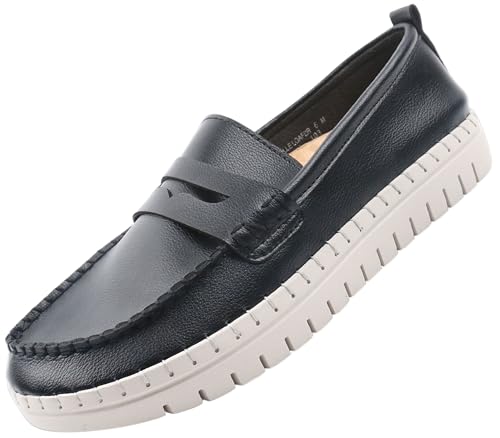 Glolily Elle Loafer Women's Comfort Sneaker - Orthotic Lightweight & Flexible Walking Shoes with Arch Support, Comfortable Casual Fashion Shoes for Women