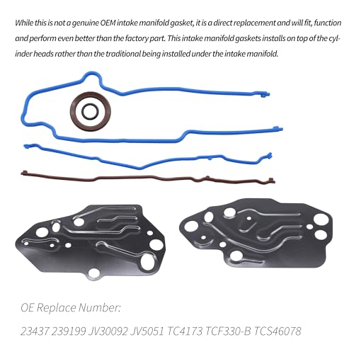 Image of HiSport TCS46078 Timing Cover Gasket Set - Compatible with Ford Expedition F-150 F-250 Super Duty F-350 Super Duty Compatible with Lincoln Mark LT Navigator 5.4L Engine Undergasket