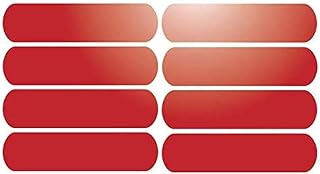 Mygoodprice 2456 - Lote de 8 bandas adhesivas reflectantes para señalización de cascos (8 x 2 cm), color rojo
