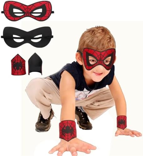 Disfraz De Superhéroe Para Niños Con Capa, Máscara Y Guante Lanzador - Incluye Dardos De Ventosa, Ideal Para Halloween Y Cumpleaños