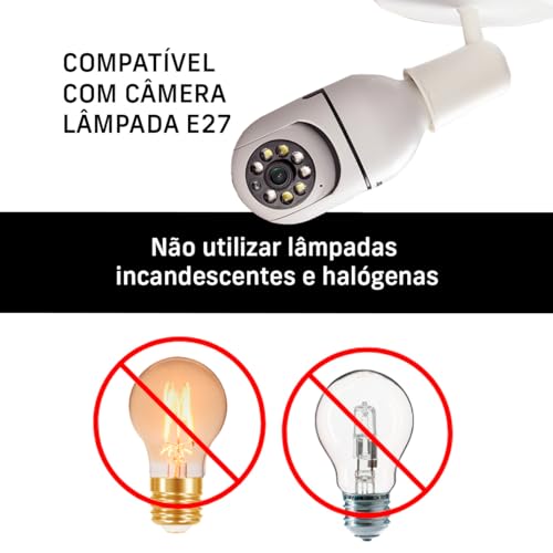 Kit 3 Luminárias Spot de Sobrepor 1 Lâmpada Direcionável E27 Articulado (preto)