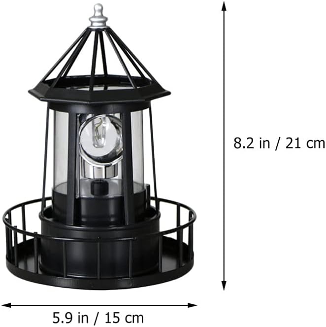 Lighthouse Decor Lighthouse Lamp Outdoor Landscape Lamp Revolving Garden Light Decor Replacement