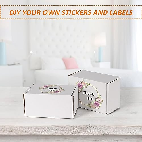 HORLIMER Paquete de 50 Cajas de Carton con Tapa para Envios de Paquete, 15.3 x 10.2 x 7.6cm Cajas Carton Regalo Blanco, Cajas Embalaje para Pequeñas Empresas - imagen 4