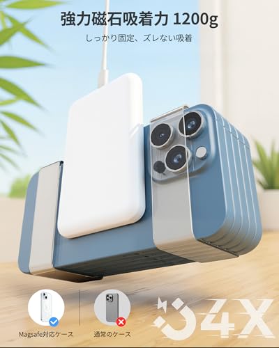 BlazeChip モバイル バッテリー MagSafe対応 5000mAh 超薄型・軽量 小型ワイヤレス充電器 マグセーフ充電器 LED残量表示 Lightning入力 PSE認証済 iPhone 16/15/ 14/ 13/ 12シリーズ 機内持ち込み可 旅行 出張 災害用 P320S の商品画像 2