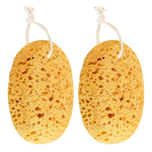 Body Bath Sponges for Adults - 2Pcs Large Shower Sponge for Women Men - Soft Honeycomb Natural Sponge - Exfoliating Deep Cleaning Bathroom Bathing Body Sponges for Sensitive Skin
