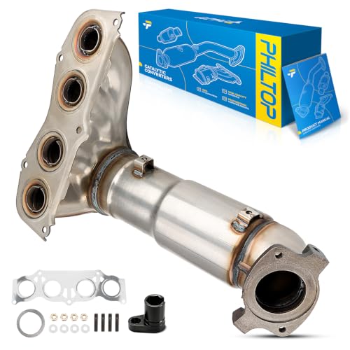 PHILTOP High Flow Catalytic Converter Compatible with Toyota Camry 2.4L 2007 2008 2009 Catalytic Converter Kit for 41053, 641304, 16534, EC41053 (EPA Compliant)