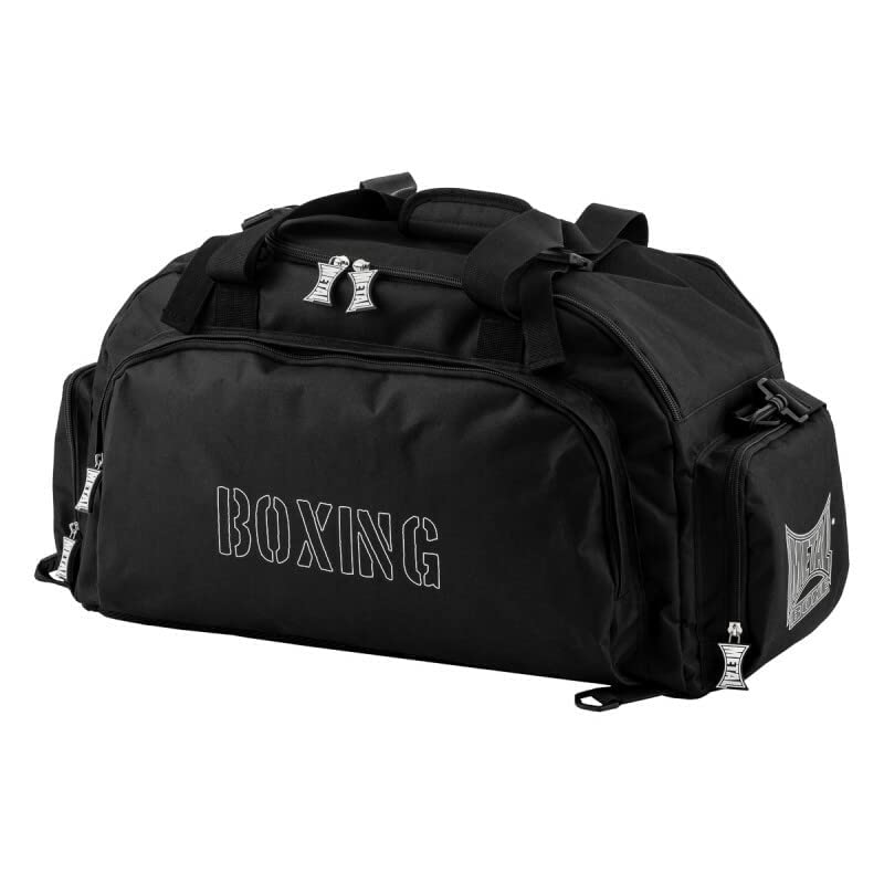 METAL BOXE A Boxing Dos avec bretalles ou Sac Classique avec poignées et bandoulière. Mixte Adulte, Noir, FR Fabricant : Taille Unique