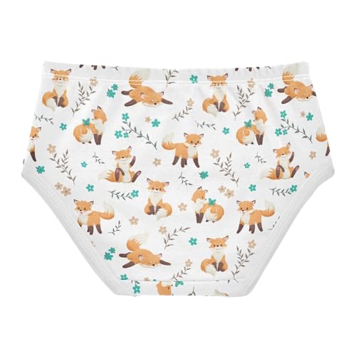 Little Girl Underwear Toddler Panties Kids Undies Cute Fox Cartoon Soft Cotton Briefs 2T-8Y2