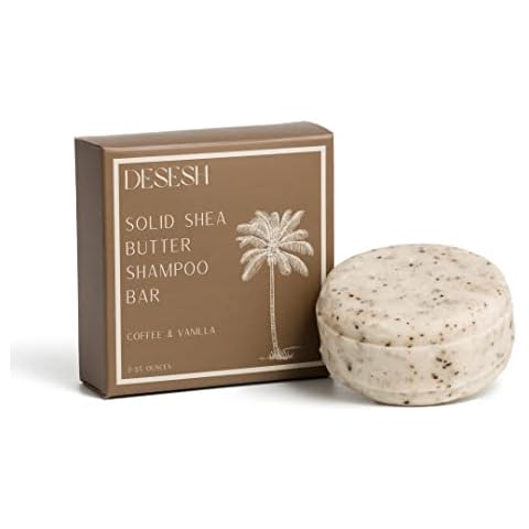 Shea Butter XL Solid Shampoo Bar, US-Made, No Artificial Colors Or Fragrances, Vegan, Cruelty Free, Designed For All Hair Types, Plastic Free, Hand Made (Coffee & Vanilla) Cover