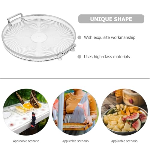 Bandeja plata redonda NIYANGLE con acabado elegante para almacenar joyas 4
